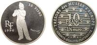 France 10 Francs France Fifth Republic 1996 10 Francs / 1½ Euro (Le Fifre by Edouard Manet) Silver (.900) (15000) 22.2g PF KM 1122 -