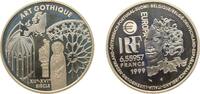 France 6.55957 Francs France Fifth Republic 1999 6.55957 Francs (Gothic Art) Silver (.900) (15000) 22.2g PF KM 1246 -