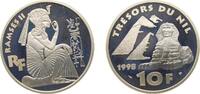 France 10 Francs France Fifth Republic 1998 10 Francs (Treasures of the Nile - Ramses II) Silver (.900) (15000) 22.2g PF KM 1207 -