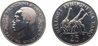 Tanzania 25 Shilingi Tanzania Republic 1974 25 Shilingi (Conservation) Silver (.500) Royal Mint (8848) 25.4g BU KM 7 Schön 9 -