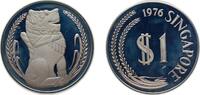 Singapore 1 Dollar Singapore Republic 1976 1 Dollar (Silver Proof Issue) Silver (.925) (Copper .075) Singapore Mint (10000) 18.05g PF KM 6a -