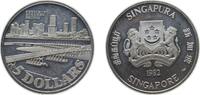 Singapore 5 Dollars Singapore Republic 1982 sm 5 Dollars (Benjamin Shears Bridge) Silver (.925) Singapore Mint (20000) 20g PF KM 22a -