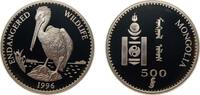 Mongolia 500 Tögrög Mongolia Republic 1996 500 Tögrög (Pelican) Silver (.925) Valcambi SA Mint 31.6g PF KM 187 -