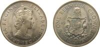 Bermuda 1 Crown Bermuda British Overseas Territory 1964 1 Crown - Elizabeth II (1st portrait) Silver (.500) Royal Mint (Tower Hill) (470000) 22. -