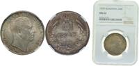 Romania 250 Lei Romania Kingdom 1939 250 Lei - Carol II Silver (.835) Bucharest Mint (10000000) 12g NGC MS 62 KM 57 -