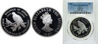 Jersey 2 Pounds Jersey British dependency 1987 2 Pounds - Elizabeth II (Pink Pigeon; Silver Proof) Silver (.925) (25000) 28.28g PCGS PR70 Top Po -
