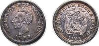 Ecuador ½ Décimo Ecuador Republic 1893 LIMA TF ½ Décimo Silver (.900) Lima Mint (1718000) 1.25g AU KM 55 Schön 44 KM 55.1 KM 55.2 -