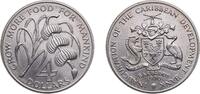 Barbados 4 Dollars Barbados Constitutional Monarchy Within The Commonwealth 1970 4 Dollars - Elizabeth II (FAO) Copper-nickel (75% Copper, 25% Nick -