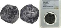 Peru 4 Reales Peru 1692 L V 4 Reales - Carlos II Silver (.931) Lima Mint 13.534g NGC VF KM 23 -