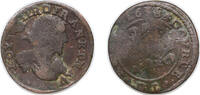 France 2 Deniers France Kingdom 1638 Double Tournois - Louis XIII (Axe Loire-Rhône mint) Copper 2g VF CGKL 512 Dy royales 1372 -