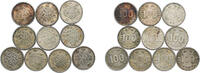 Japan 100 Yen Japan 1959- 1966 100 Yen LOT 10- Shōwa (ASK PRICE FOR LARGE LOT ) Silver (.600) 4.8g XF Y 78 JNDA 02-3 -