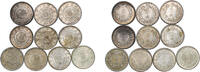Japan 50 Sen Japan 1907- 1917 50 Sen LOT 10-Meiji Mutsuhito & Yoshihito (ASK PRICE FOR LARGE LOT ) Silver (.800) 10.13g AU Y 31, Y37.1 -
