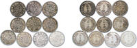 Japan 50 Sen Japan 1897- 1905 50 Sen LOT 10- Meiji Mutsuhito (ASK PRICE FOR LARGE LOT ) Silver (.800) 13.48g XF Y 25 JNDA 01-14 -