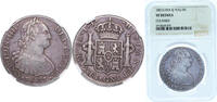 Peru 8 Reales Peru Spanish colony 1801 LIMAE IJ 8 Reales - Carlos IV (Numeral IIII) Silver (.896) Lima Mint (4223000) 27.06g NGC VF KM 97 -