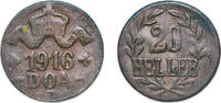 German East Africa 20 Heller German East Africa German colony 1916 T 20 Heller - Wilhelm II (Tabora Emergency Coinage) Brass Tabora Mint (1600000) 12.02g XF -