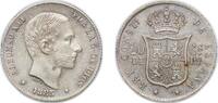 Philippines 20 Centavos Philippines 1885 20 Centavos - Alfonso XII Silver (.835) Manila Mint (1344000) 5.18g AU KM 149 -
