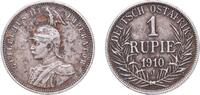 German East Africa 1 Rupee German East Africa German colony 1910 J 1 Rupie - Wilhelm II Silver (.917) Hamburg Mint (270000) 11.64g VF KM 10 Schön 13 -