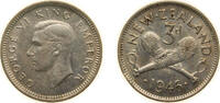 New Zealand New Zealand State 1946 3 Pence - George VI (1st type) Silver (.500) Royal Mint (Tower Hill) (6080000) 1.4g AU KM 7 3 Pence 1946 Royal Min