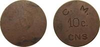 Spain Token Spain ND 10 Centimos Cooperativa Masnou Copper Barcelona Mint 3.38g AU -