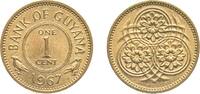 Guyana 1 Cent Guyana Constitutional Monarchy Within The Commonwealth 1967 1 Cent Nickel brass Royal Mint (6000000) 1.5g BU KM 31 Schön 31 -