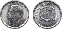 Dominican Republic 10 Centavos Dominican Republic Fourth Republic 1984 Mo 10 Centavos (Duarte) Copper-nickel (15000000) 2.5g AU KM 60 Schön 55 -