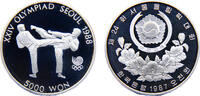 South Korea 5000 Won South Korea Republic 1987 5000 Won Olympic Games 1988 in Seoul, Tae Kwon Do -