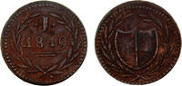 Germany 1 Pfennig Germany Free imperial city of Frankfurt 1819 1 Pfennig Judenpfennig Token -