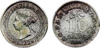 Sri Lanka 10 Cents Ceylon British colony Victoria 1893 10 Cents -