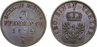 Germany 3 Pfenninge Germany States Kingdom of Prussia Wilhelm I 1872 A 3 Pfenninge 4.6g -