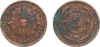 Uruguay 4 Centésimos Uruguay Oriental Republic of Uruguay 1869 H 4 Centésimos Bronze Heaton and Sons / The Mint Birmingham Limited (6250000) 20g VF K -