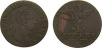 Germany 1 Stüber Germany Holy Roman Empire Principality of Eastern Friesland Friedrich II 1772 A 1 Stüber 1.3g -