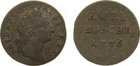 Germany 2 Gröschel Germany Holy Roman Empire Kingdom of Prussia Friedrich II 1776 B 2 Gröschel 1.1g -