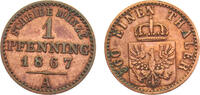 Germany 1 Pfenning Germany States Kingdom of Prussia Wilhelm I 1867 A 1 Pfenning 1.5g -