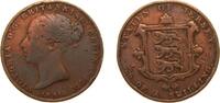 Jersey 1⁄26 Shilling Jersey British dependency 1851 ¹⁄₂₆ Shilling - Victoria Copper (173333) 8.5g VF KM 2 -