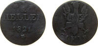 Germany 1 Heller Germany Free imperial city of Frankfurt German states 1821 F GB 1 Heller Copper 1.1g VF KM 301 AKS 30 Jäg 6 FHI 10 -