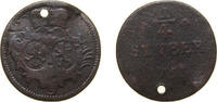 Germany ¼ Stüber Germany County of Sayn-Altenkirchen Holy Roman Empire 1753 ¼ Stüber - Karl Wilhelm Friedrich Copper 2.15g VF KM 35 -