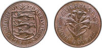 Guernsey 8 Doubles Guernsey British dependency 1959 8 Doubles - Elizabeth II Bronze (480000) 9.7g UNC KM 16 -
