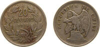Chile 20 Centavos Chile Republic 1925 So 20 Centavos Copper-nickel Santiago Mint (9830000) 4.5g VF KM 167 Schön 12 -
