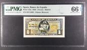 SPAIN 1 PESETA BANK OF SPAIN - MADRID. Serie G. CARAVELA - RIEUSSET. -