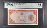 RHODESIA 2 DOLLARS 1977 RESERVE BANK. C. Rhodes. PMG 66 EPQ 175,00 EUR  Excl. 15,00 EUR Verzending