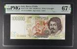 ITALY BANCA D ITALIA. Fazio - Amici. 100000 LIRE 1994 PMG 67 EPQ