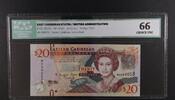 EAST CARIBBEAN STATES 20 DOLLARS BRITISH ADMINISTRATION -
