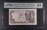 SPAIN 100 PESETAS BANK OF SPAIN. MANUEL DE FALLA. Serie Replacement 9B -