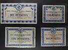 ANDORRA SPAIN PESETAS VALLS D'ANDORRA. COMPLETE BLUE SERIES. SMALL BREAKS. -