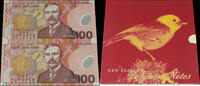 New Zealand 100 dollars $100 Uncut pair AA99, First prefixes. -