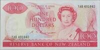New Zealand 100 Dollars First prefix of signature. -