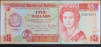 Belize 5 Dollars Central Bank of Belize. -