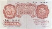 England 10 Shillings C.P. Mahon signature -