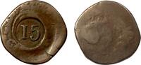 India 15 Reis India - Portuguese Countermarked coinage -