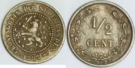 Netherlands Half cent Scarce date -